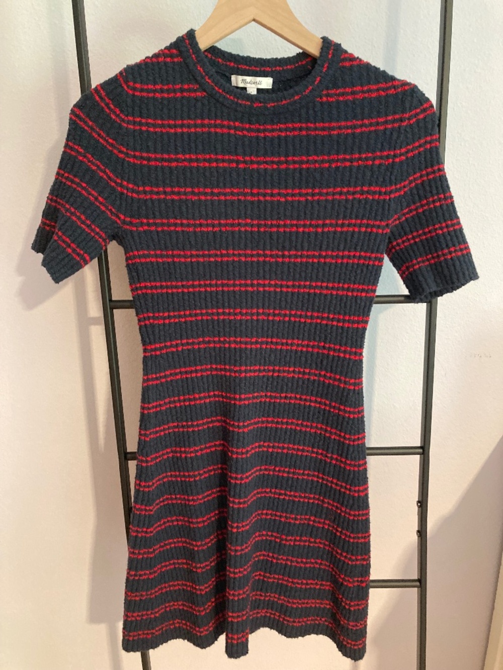 NWT Madewell Ribbed a-line midi dress, small